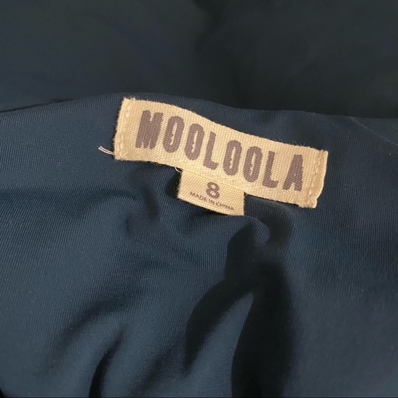 MOOLOOLA Teal Deep V Bodycon Midi Dress Size 8 - Picture 4 of 5